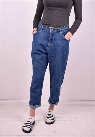 LEE WOMENS VINTAGE JEANS W32 L27 BLUE 90S