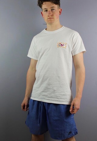 VINTAGE NIKE SHORTS IN BLUE WITH EMBROIDERED LOGO PRINT
