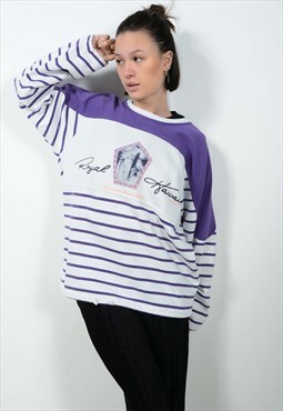 Vintage 90s Sweatshirt Purple Size L