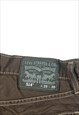 VINTAGE LEVI'S 514 CHINO SHORTS OVERDYED BROWN W29 BV14559