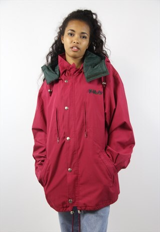 VINTAGE FILA RED PARKA JACKET