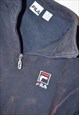 VINTAGE 90S FILA 1/4 ZIP TIE DYE SWEATSHIRT MADE IN USA