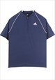Vintage 90's Adidas Shirt Quarter Zip Nylon Sportswear