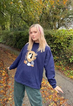 Vintage Cutest 90s Cottage Cats Embroidered Sweatshirt