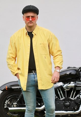 TOMMY HILFIGER USA SUNFLOWER YELLOW CORDUROY VINTAGE SHIRT