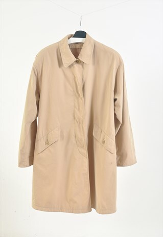 VINTAGE 80S OVERSIZED MAC COAT IN BEIGE
