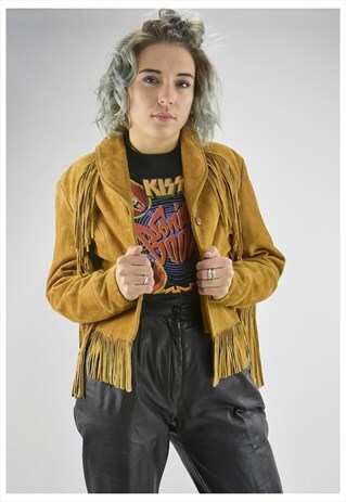 VINTAGE SCHOTT NYC FRINGED SUEDE JACKET
