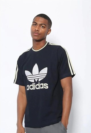 VINTAGE ADIDAS BIG LOGO T-SHIRT BLACK