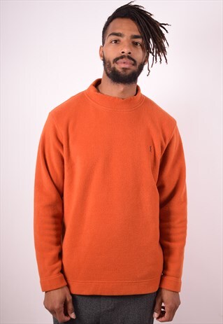 YVES SAINT LAURENT MENS VINTAGE FLEECE JUMPER LARGE 90S
