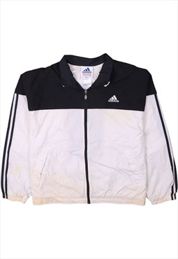 Vintage 90's Adidas Windbreaker Sportswear Full Zip Up White