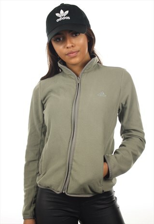 VINTAGE ADIDAS ZIP UP FLEECE TOP