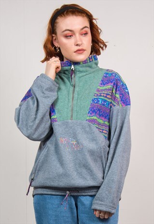 VINTAGE QUARTER ZIP FLEECE JUMPER