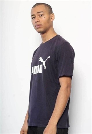 VINTAGE PUMA LOGO T-SHIRT BLUE