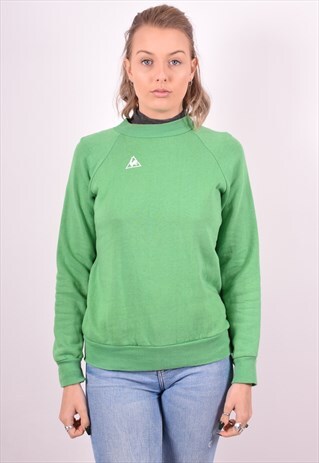 WOMENS VINTAGE SWEATSHIRT JUMPER MEDIUM GREEN 90S