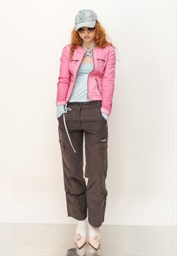 Vintage Y2K iconic straight cargo trousers in graphite grey