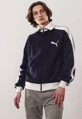 VINTAGE MENS PUMA BIG LOGO TRACK TOP SUIT JACKET