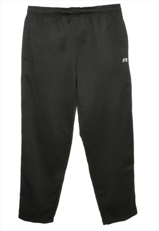 BEYOND RETRO VINTAGE BLACK RUSSELL ATHLETIC TRACK PANTS - W3