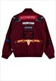PATCHWORK RACING JACKET MOTORSPORT BOMBER MOTORCYCLE COAT