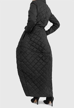 Hour glass shape Quilted Coat - Kiera