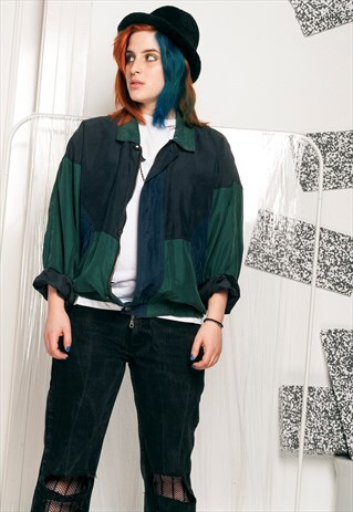90S VINTAGE SILK BOMBER JACKET