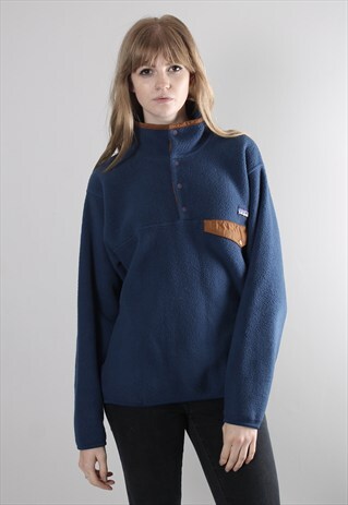 VINTAGE 90S PATAGONIA BLUE FLEECE JUMPER SWEATER TOP