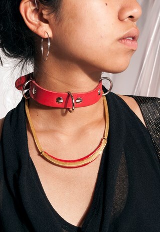 VINTAGE ORENA NECKLACE 90S GOLD PLATED STATEMENT JEWELLERY