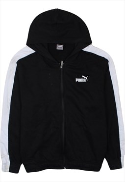 Vintage 90's Puma Hoodie Sportswear Full Zip Up Black