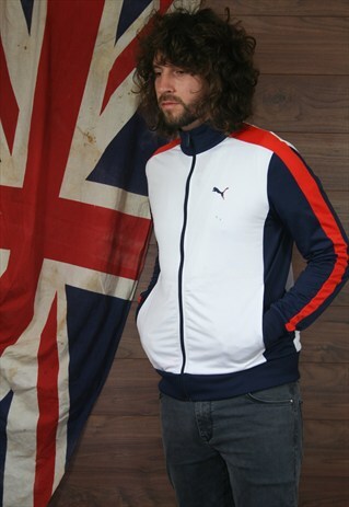 90'S VINTAGE PUMA TRACK TOP ,MEDIUM, (26)