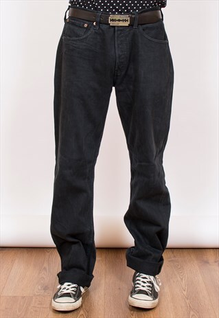 LEVI'S 501 BLACK DENIM JEANS 32/34