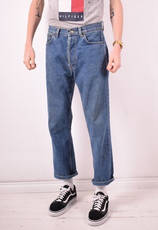 LEVI'S 501 MENS VINTAGE JEANS W33 L27 BLUE 90S