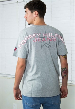 VINTAGE TOMMY HILFIGER T-SHIRT LOGO 90S M 8.1