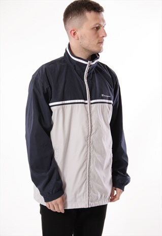 VINTAGE VTG RARE CHAMPION SHELL JACKET LOGO OVERSIZED 12994