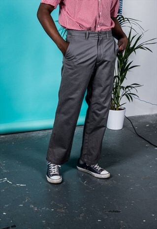 VINTAGE DOCKERS 1980S TROUSERS IN GREY