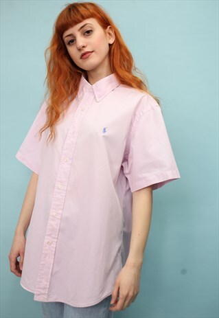 VINTAGE POLO RALPH LAUREN DUST PINK SHIRT
