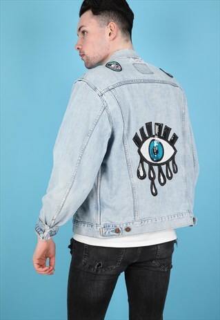 VINTAGE LEVIS PATCHWORK DENIM JACKET NJ194