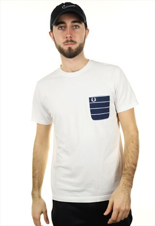 VINTAGE FRED PERRY T SHIRT WHITE
