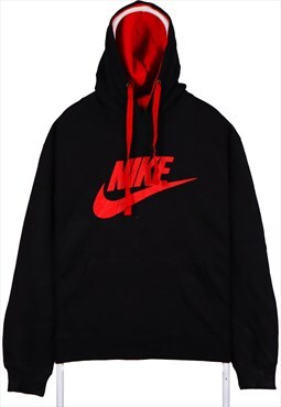 Vintage 90's Nike Hoodie Spellout Logo small logo Long