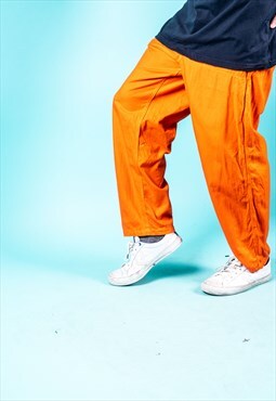 Vintage Combat Trousers in Neon Orange