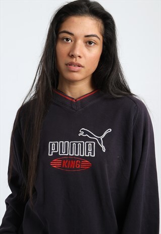 90S PUMA EMBROIDERED LOGO SWEATSHIRT