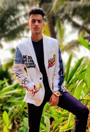 FKNS RECYCLED DENIM JACKET WITH EMBROIDERY