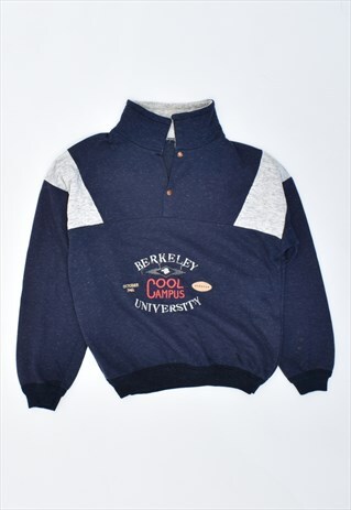 VINTAGE 90'S SWEATSHIRT JUMPER NAVY BLUE