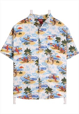 Vintage 90's Lowes Shirt Hawaiian Pattern Short Sleeve