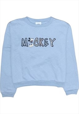 Vintage 90's Disney Sweatshirt Mickey Mouse Crew Neck Blue