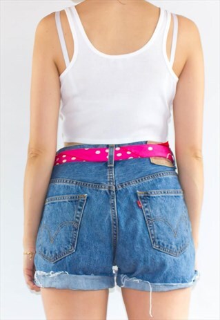 VINTAGE 80'S HIGH WAIST BLUE LEVI SHORTS