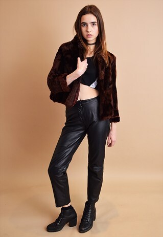 70'S OPEN FRONT ELEGANT EVENING FAUX FUR JACKET CAPE