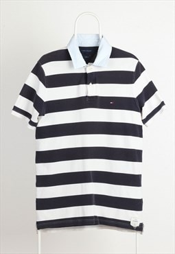 Vintage Tommy Hilfiger Striped Polo Shirt Logo 