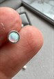 STERLING SILVER SEMI PRECIOUS AND OPAL EAR STUDS FOR MEN