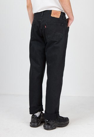 VINTAGE BLACK LEVI'S 501 FIT DENIM JEANS