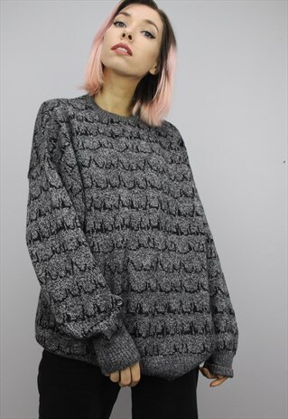 VINTAGE OVERSIZED PATTERNED JUMPER