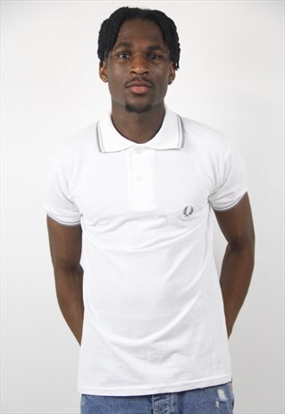 VINTAGE FRED PERRY WHITE POLO SHIRT